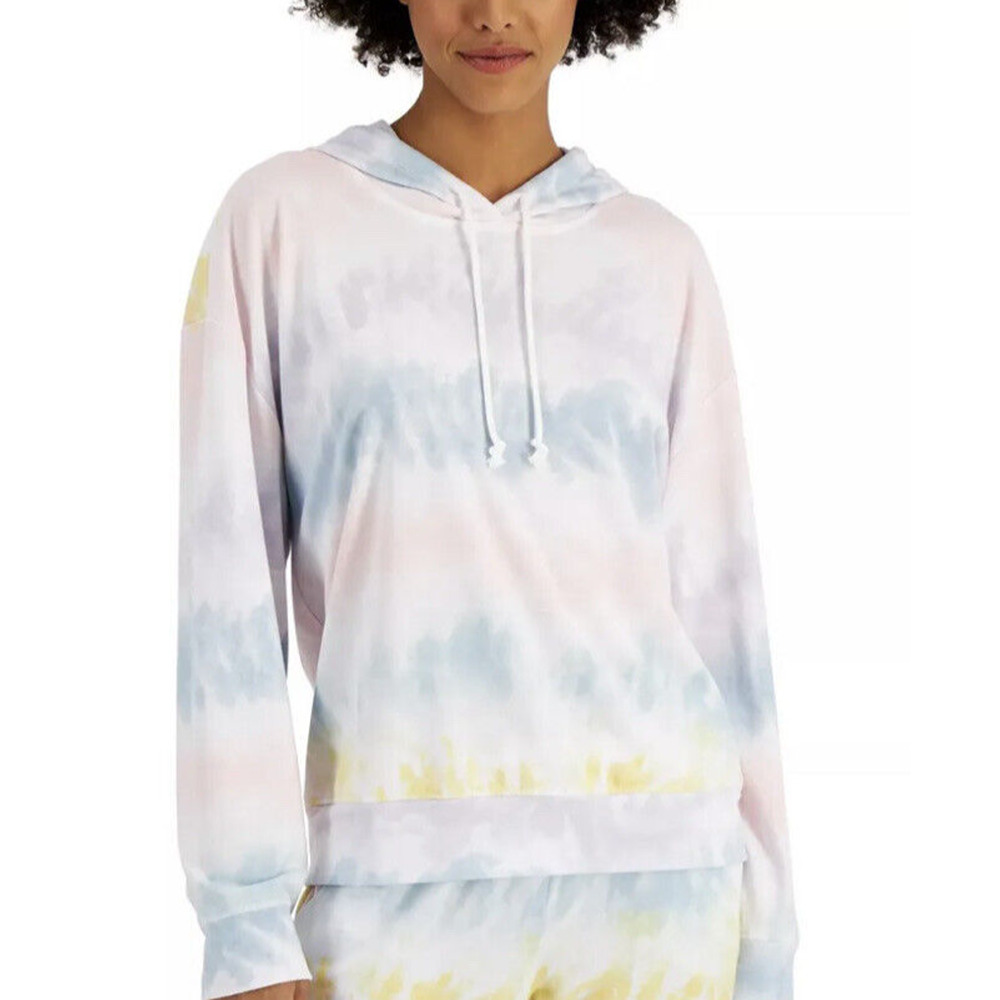 New Jenni Womans Sz‎ XL Lounge Hoodie Soft Stretch Tie-Dye Stretch NWT